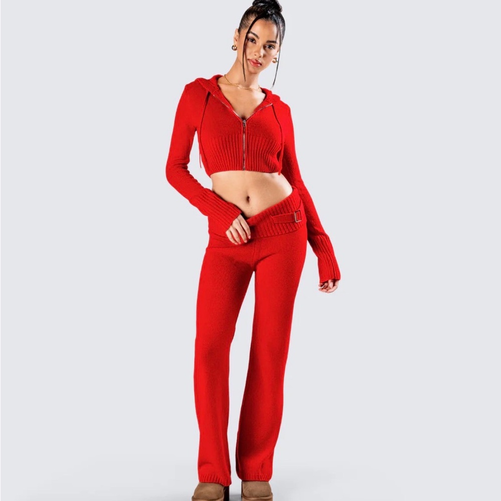 Women's Knit Colorblock Set (Pants & Zip-up) XS/S